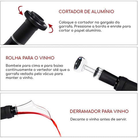 Abridor de Vinho Automático | Wine Set™